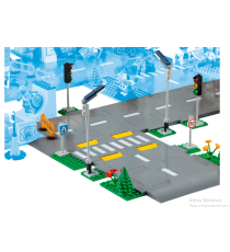 Lego City - Piattaforme Stradali - Lego 60304 con lampioni, semafori , cartelli, segnali e alberi Anni 5+ 112pz