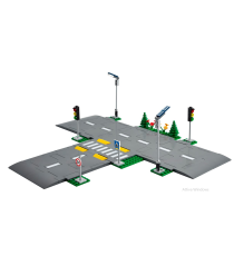 Lego City - Piattaforme Stradali - Lego 60304 con lampioni, semafori , cartelli, segnali e alberi Anni 5+ 112pz