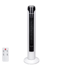 VENTILATORE A TORRETTA ELETTRONICO DIGITALE BIANCO-NERO - 3 VELOCITA' - SENZA PALE - 50W A COLONNA - OSCILLAZIONE 90 GRADI VENTILATORE A TORRETTA ELETTRONICO DIGITALE BIANCO-NERO - 3 VELOCITA' - SENZA PALE - 50W A COLONNA - OSCILLAZIONE 90 GRADI