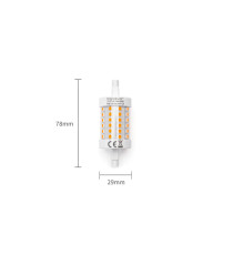 Lampadine led R7S 8W 78mm 1000 lumen 3000K luce calda D29xH78mm angolo 360 gradi equivale a 72W incadescenza