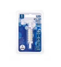 LAMPADINA LED R7S 5W 78mm 500 LUMEN 6500K LUCE FREDDA D15xH78mm ANGOLO 360 GRADI EQUIVALE A 42W INCADESCENZA ENERGETICA A+