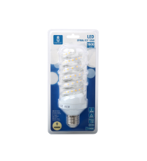 LAMPADINA LED SPIRALE B5 18W E27 1850 LUMEN 4000K LUCE NATURALE D61XH160mm ANGOLO 360 GRADI EQUIVALE 118W INCADESCENZA CLASSE A+ LAMPADINA LED SPIRALE B5 18W E27 1850 LUMEN 4000K LUCE NATURALE D61XH160mm ANGOLO 360 GRADI EQUIVALE 118W INCADESCENZA CLASSE A+