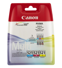 MULTIPACK CANON CLI-521C-M-Y 2934B010AA CARTUCCIA ORIGINALE PER CANON Ip3600,IP4600,MP540,MP620,MP630 CAPACITA' 9mlx3 MULTIPACK CANON CLI-521C-M-Y 2934B010AA CARTUCCIA ORIGINALE PER CANON Ip3600,IP4600,MP540,MP620,MP630 CAPACITA' 9mlx3