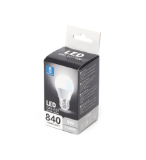 LAMPADINA LED A5 G45 9W ATTACCO E27 840 LUMEN COLOR BOX 6500K LUCE FREDDA ANGOLO 175 D45H80mm EQUIVALE 62W INCANDESCENZA