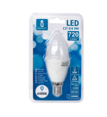 LAMPADINA LED A5 C35 9W ATTACCO E14 720 LUMEN 6400K LUCE FREDDA ANGOLO 280 D37H112mm EQUIVALE 55W INCANDESCENZA LAMPADINA LED A5 C35 9W ATTACCO E14 720 LUMEN 6400K LUCE FREDDA ANGOLO 280 D37H112mm EQUIVALE 55W INCANDESCENZA