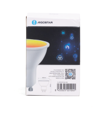 LAMPADINA SMART LED GU10 4.9W WIFI RGB+CCT 2700K-6500K 420 LUMEN D50*H59mm COMPATIBILE CON ALEXA E GOOGLE ASSISTANT FARETTO