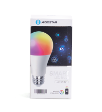 LAMPADINA SMART LED A60 E27 9W WIFI RGB+CCT 2700K-6500K 806 LUMEN D60H118mm COMPATIBILE CON ALEXA E GOOGLE ASSISTANT