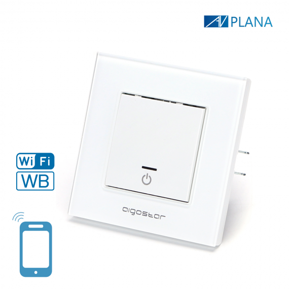 Interruttore Wi-fi (senza filo) con comando Touch ed installazione Plug &  Play - Gestibile da APP ed assistente vocale Google Home / Alexa -  Realizzato con componenti di qualità Vetro Temperato