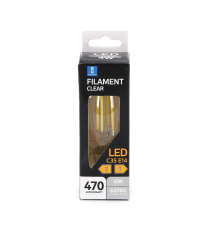 LAMPADINA LED FILAMENTO C35 4W ATTACCO E14 COLOR BOX 470 LUMEN 6500K LUCE FREDDA D35H97mm EQUIVALE A 40W INCADESCENZA LAMPADINA LED FILAMENTO C35 4W ATTACCO E14 COLOR BOX 470 LUMEN 6500K LUCE FREDDA D35H97mm EQUIVALE A 40W INCADESCENZA
