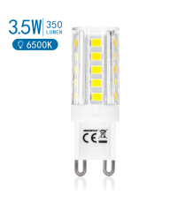 LAMPADINA LED G9 3.5W 350 LUMEN 6500K LUCE FREDDA L49W16H16mm ANGOLO 360 GRADI EQUIVALE A 32W INCADESCENZA - AIGOSTAR