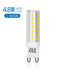 LAMPADINA LED G9 4.8W 470 LUMEN 6500K LUCE FREDDA L60W16H16mm ANGOLO 360 GRADI EQUIVALE A 40W INCADESCENZA - AIGOSTAR