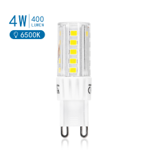 LAMPADINA LED G9 4W 400 LUMEN 6500K LUCE FREDDA L55W17H17mm ANGOLO 360 GRADI EQUIVALE A 35W INCADESCENZA - AIGOSTAR
