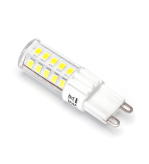 LAMPADINA LED G9 4W 400 LUMEN 6500K LUCE FREDDA L55W17H17mm ANGOLO 360 GRADI EQUIVALE A 35W INCADESCENZA - AIGOSTAR