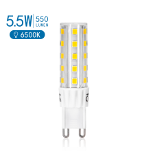LAMPADINA LED G9 5.5W 550 LUMEN 6500K LUCE FREDDA L65.5W17H17mm ANGOLO 360 GRADI EQUIVALE A 45W INCADESCENZA - AIGOSTAR LAMPADINA LED G9 5.5W 550 LUMEN 6500K LUCE FREDDA L65.5W17H17mm ANGOLO 360 GRADI EQUIVALE A 45W INCADESCENZA - AIGOSTAR