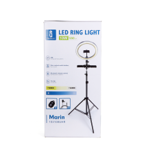 RING LIGHT LUCE LED AD ANELLO 10W 550 LUMEN LUCE DA CALDA A FREDDA CCT 3000K-6500K PER SELFIE SMARTPHONE L1650W270T70 - CLASSE A