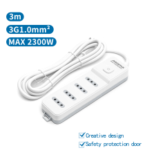 MULTIPRESA CIABATTA ELETTRICA 4 POSTI CON INTERRUTTORE GENERALE CAVO DA 3 METRI SPINA:10A 250V 2P+E PRESA:10A 250V 4-WAY P11 MULTIPRESA CIABATTA ELETTRICA 4 POSTI CON INTERRUTTORE GENERALE CAVO DA 3 METRI SPINA:10A 250V 2P+E PRESA:10A 250V 4-WAY P11