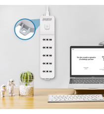 MULTIPRESA CIABATTA ELETTRICA 5 POSTI CON INTERRUTTORE GENERALE CAVO DA 3 METRI SPINA:16A 250V 2P+E PRESA:16A 250V 5-WAY P17-P11