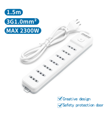 MULTIPRESA CIABATTA ELETTRICA 7 POSTI CON INTERRUTTORE GENERALE CAVO DA 1,5 METRI SPINA:10A 250V 2P+E PRESA:10A 250V 7-WAY P11 MULTIPRESA CIABATTA ELETTRICA 7 POSTI CON INTERRUTTORE GENERALE CAVO DA 1,5 METRI SPINA:10A 250V 2P+E PRESA:10A 250V 7-WAY P11