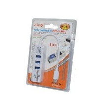 HUB LINQ TPC-512 A 3 PORTE USB 2.0 - HUB CON CAVO TYPE-C - SLOT LETTORE MICRO SD - SD - BIANCO O NERO - DA TYPE-C A 3 USB HUB LINQ TPC-512 A 3 PORTE USB 2.0 - HUB CON CAVO TYPE-C - SLOT LETTORE MICRO SD - SD - BIANCO O NERO - DA TYPE-C A 3 USB