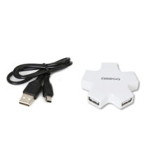 HUB OMEGA OUH24SW A 4 PORTE USB 2.0 - VELOCITA' DI TRASFERIMENTO FINO A 480MB/s BIANCO - OMEGA HUB OMEGA OUH24SW A 4 PORTE USB 2.0 - VELOCITA' DI TRASFERIMENTO FINO A 480MB/s BIANCO - OMEGA