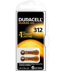 6 BATTERIE DURACELL DA312N6 EASY TAB 312 PER APPARECCHI ACUSTICI PR41 1.45 V SPECIALISTICHE MARRONE - LUNGA DURATA - CF. DA 6PZ 6 BATTERIE DURACELL DA312N6 EASY TAB 312 PER APPARECCHI ACUSTICI PR41 1.45 V SPECIALISTICHE MARRONE - LUNGA DURATA - CF. DA 6PZ