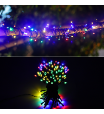 CATENA LUMINOSA LED CON PANNELLO SOLARE - LUCE RGBY - IP65 100 LED 12MT- ACCENSIONE AUTOMATICA NOTTURNA AIGOSTAR CATENA LUMINOSA LED CON PANNELLO SOLARE - LUCE RGBY - IP65 100 LED 12MT- ACCENSIONE AUTOMATICA NOTTURNA AIGOSTAR