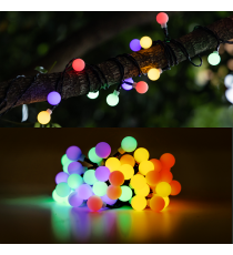 CATENA LUMINOSA LED CON PANNELLO SOLARE - LUCE RGBY - IP65 50 LED A SFERA 12MT- ACCENSIONE AUTOMATICA NOTTURNA AIGOSTAR CATENA LUMINOSA LED CON PANNELLO SOLARE - LUCE RGBY - IP65 50 LED A SFERA 12MT- ACCENSIONE AUTOMATICA NOTTURNA AIGOSTAR
