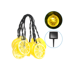 CATENA LUMINOSA LED CON PANNELLO SOLARE - LUCE CALDA CCT2700K-3000K IP44 10 LAMPADINE LIMONE 3.8MT ACCENSIONE AUTOMATICA NOTTE CATENA LUMINOSA LED CON PANNELLO SOLARE - LUCE CALDA CCT2700K-3000K IP44 10 LAMPADINE LIMONE 3.8MT ACCENSIONE AUTOMATICA NOTTE
