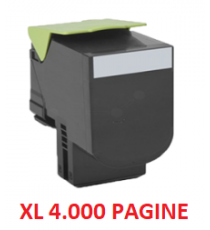TONER 802HK NERO ALTA CAPACITA' 80C2HK0 COMPABILE PER LEXMARK CX410DE CX410DTE CX410E CX510 4.000 PAGINE TONER 802HK NERO ALTA CAPACITA' 80C2HK0 COMPABILE PER LEXMARK CX410DE CX410DTE CX410E CX510 4.000 PAGINE