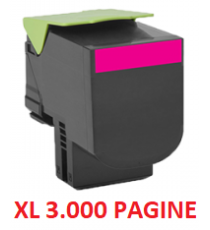 TONER 802H M MAGENTA ALTA CAPACITA' 80C2HM0 COMPABILE PER LEXMARK CX410DE CX410DTE CX410E CX510 3.000 PAGINE TONER 802H M MAGENTA ALTA CAPACITA' 80C2HM0 COMPABILE PER LEXMARK CX410DE CX410DTE CX410E CX510 3.000 PAGINE