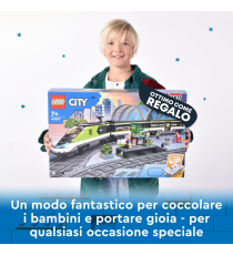 Lego City - Treno passeggeri espresso - LEGO 60337 Con locomotiva giocattolo telecomandata con luci e binari - ANNI 7+ Lego City - Treno passeggeri espresso - LEGO 60337 Con locomotiva giocattolo telecomandata con luci e binari - ANNI 7+