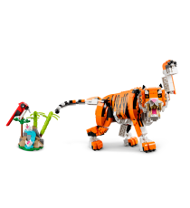 Lego Creator 3-in-1 - Tigre maestosa - Lego 31129 Si Trasforma in Tigre,Panda o Pesce Koi755pz Anni 9+