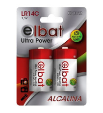 BATTERIE ELBAT EB0322 LR14C TIPO C 2PZ 2 MN1400 MEZZATORCIA ULTRA POWER ALCALINA 1,5V MEZZA TORCIA DURATA GARANTITA
