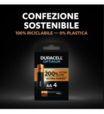 BATTERIE DURACELL AAA OPTIMUM ALCALINE 4 MINISTILO AAA LR3 MX2400  200% EXTRA DURATA E EXTRA POTENZA DURACELL BATTERIA MN2400 BATTERIE DURACELL AAA OPTIMUM ALCALINE 4 MINISTILO AAA LR3 MX2400  200% EXTRA DURATA E EXTRA POTENZA DURACELL BATTERIA MN2400