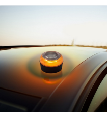 LUCE DI EMERGENZA BASE MAGNETICA 8 LUCI LED DA 1W - 2 MODALITA' - OMOLOGATA PER FISSAGGIO SU VEICOLO LAMPADA MISURA 7,5x5,2cm