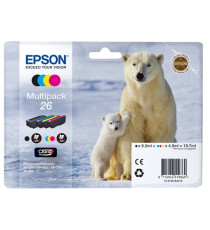 MULTIPACK EPSON T2616 26 BK-C-M-Y C13T26164010 CARTUCCIA ORIGINALE EPSON EXPRESSION PREMIUM XP600 XP605 XP700 XP800 26