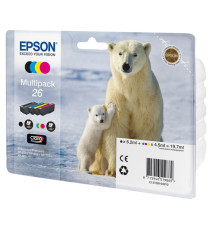 MULTIPACK EPSON T2616 26 BK-C-M-Y C13T26164010 CARTUCCIA ORIGINALE EPSON EXPRESSION PREMIUM XP600 XP605 XP700 XP800 26