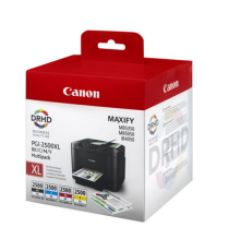 Multipack 4 Cartucce Originali Canon PGI-2500XL 9254B004 9254B010 Nero Ciano Magenta Giallo per Stampanti MAXIFY