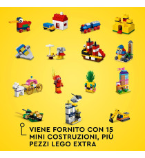 Lego Classic - 90 Anni di Gioco - LEGO 11021 15 Mini Costruzioni di Modelli Iconici con Treno ANNI 5+ Lego Classic - 90 Anni di Gioco - LEGO 11021 15 Mini Costruzioni di Modelli Iconici con Treno ANNI 5+