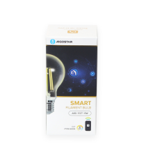 LAMPADINA SMART LED FILAMENTO A SFERA G45 4.5W E27 WIFI CCT 2700K-6500K 470 LUMEN D45H81.5mm ALEXA E GOOGLE ASSISTANT