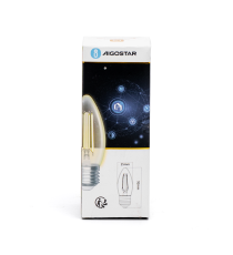 LAMPADINA SMART LED FILAMENTO A CANDELA C35 4.5W E27 WIFI CCT 2700K-6500K 470 LUMEN D35H92mm ALEXA E GOOGLE ASSISTANT LAMPADINA SMART LED FILAMENTO A CANDELA C35 4.5W E27 WIFI CCT 2700K-6500K 470 LUMEN D35H92mm ALEXA E GOOGLE ASSISTANT