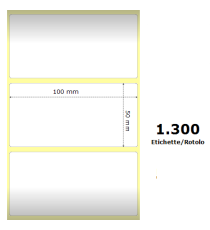 ETICHETTE ZEBRA 100X50MM BIANCHE 1300PZ 87000 TERMICHE COMPATIBILI CON ZEBRA GK420,ZD420,ZD421,ZD620 Z-2000D