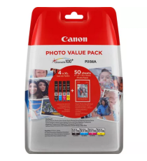 MULTIPACK CLI-551BK-C-M-Y 6443B006 + 50 FOGLI PHOTO 10X15 CARTUCCIA ORIGINALE PER CANON IP 7250 MG5450 MG6350 551XL MULTIPACK CLI-551BK-C-M-Y 6443B006 + 50 FOGLI PHOTO 10X15 CARTUCCIA ORIGINALE PER CANON IP 7250 MG5450 MG6350 551XL