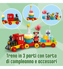Lego Duplo Disney - Il Treno del Compleanno di Topolino e Minnie - Lego 10941 con Torta e Palloncini ANNI 2+ Lego Duplo Disney - Il Treno del Compleanno di Topolino e Minnie - Lego 10941 con Torta e Palloncini ANNI 2+