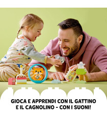 Lego Duplo - Il mio primo cagnolino e gattino con suoni - LEGO 10977 Mattoncini Grandi con Gatto e Cane ANNI 1.5+ Lego Duplo - Il mio primo cagnolino e gattino con suoni - LEGO 10977 Mattoncini Grandi con Gatto e Cane ANNI 1.5+