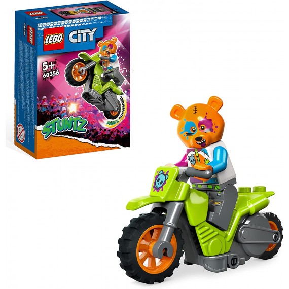 Lego City Stuntz - Stunt Bike Orso - Lego 60356 Moto Giocattolo a Motore  Carica e Vai per