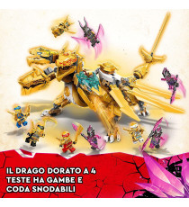 Lego Ninjago - Ultra drago d’oro di Lloyd - Lego 71774 Set Serie TV Crystallized con 9 Minifigure ANNI 9+ Lego Ninjago - Ultra drago d’oro di Lloyd - Lego 71774 Set Serie TV Crystallized con 9 Minifigure ANNI 9+