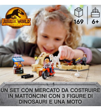 Lego Jurassic World - Atrociraptor: inseguimento sulla moto - Lego 76945 con Dinosauro e 2 Minifigure ANNI 6+ Lego Jurassic World - Atrociraptor: inseguimento sulla moto - Lego 76945 con Dinosauro e 2 Minifigure ANNI 6+