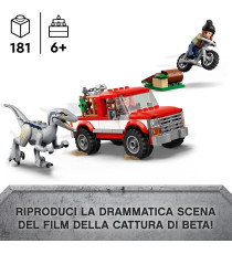 Lego Jurassic World - La cattura dei Velociraptor Blue e Beta - Lego 76946 con Dinosauri , Camion e Moto ANNI 6+ Lego Jurassic World - La cattura dei Velociraptor Blue e Beta - Lego 76946 con Dinosauri , Camion e Moto ANNI 6+