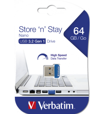 PENDRIVE 64GB USB 3.0 3.1 VERBATIM 98711 NANO USB HIGH SPEED DATA TRANSFER - 64 GB SuperSpeed USB 5 Gbps PENDRIVE 64GB USB 3.0 3.1 VERBATIM 98711 NANO USB HIGH SPEED DATA TRANSFER - 64 GB SuperSpeed USB 5 Gbps